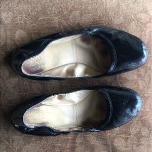 Cole Haan black patent flats in 8.5 C (wide)